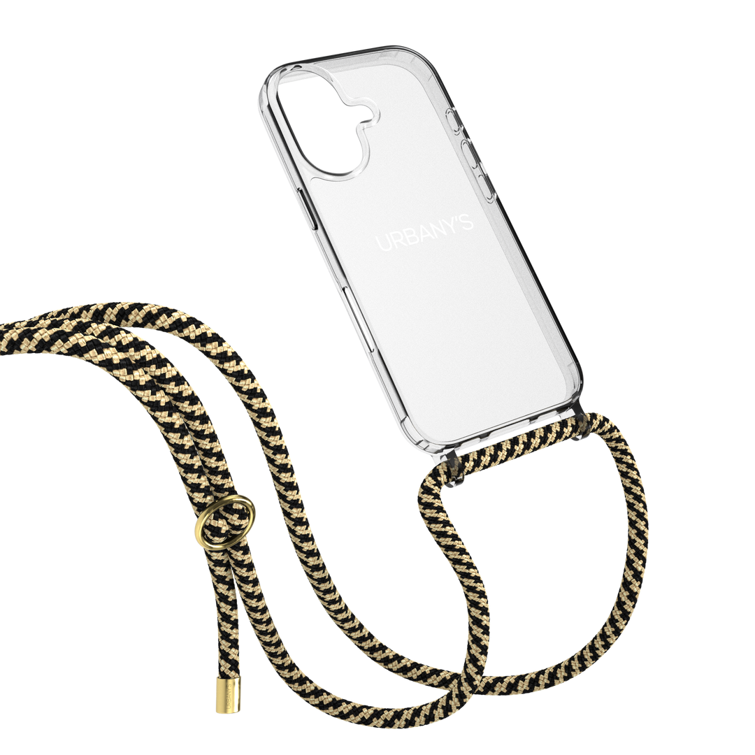 Handykette «Blackberry Muffin» (transparent | schwarz-beige)