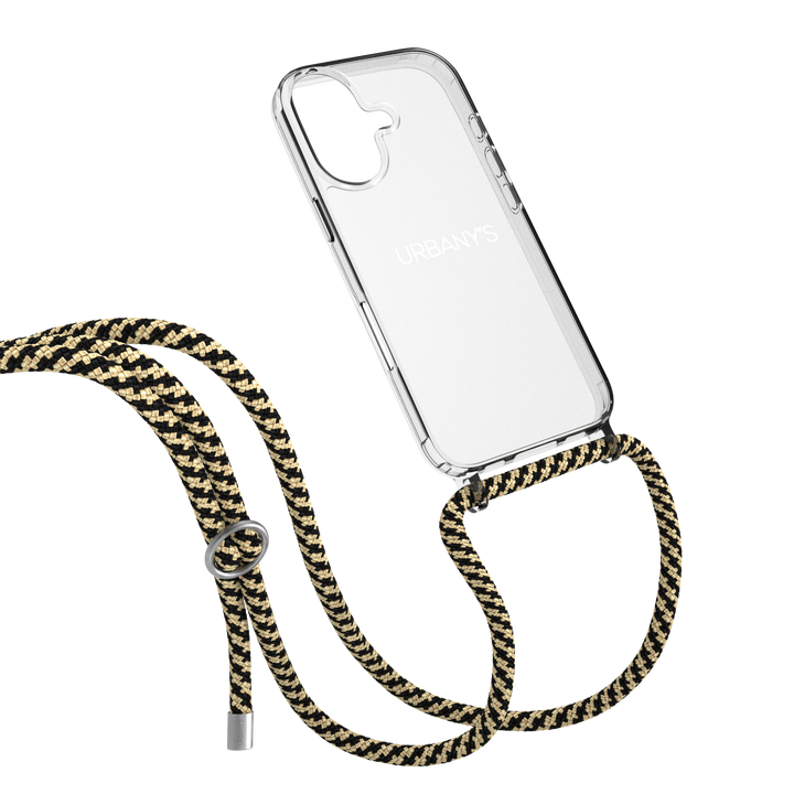 Handykette «Blackberry Muffin» (transparent | schwarz-beige)