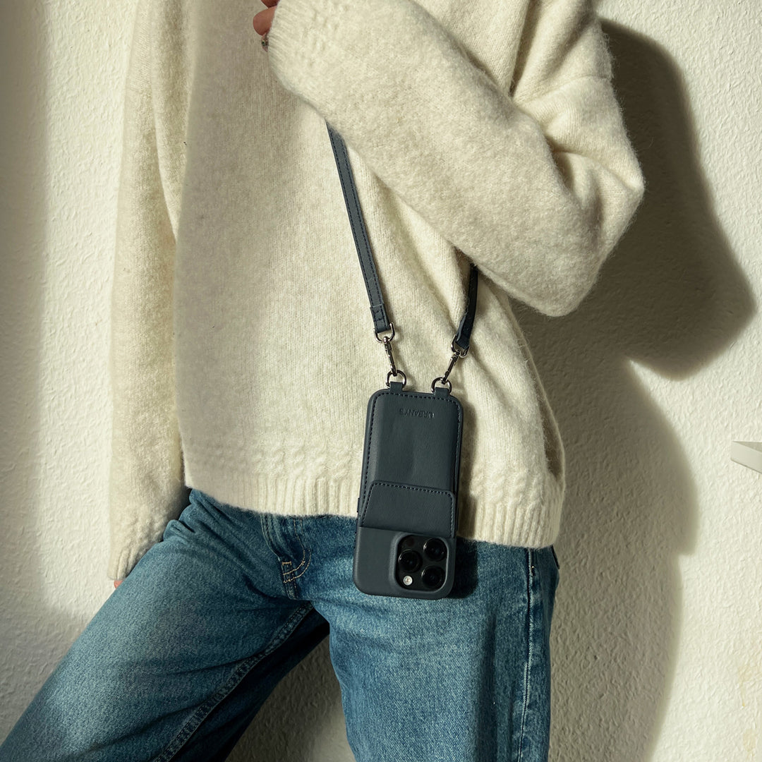 Phone Necklace+ «Deep Sea» (dark blue)