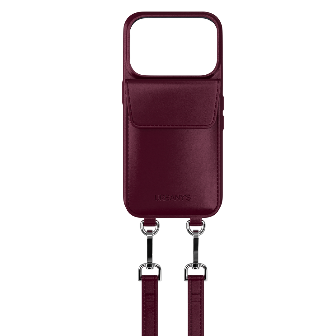 Phone Necklace+ «Red Wine» (bordeaux red)