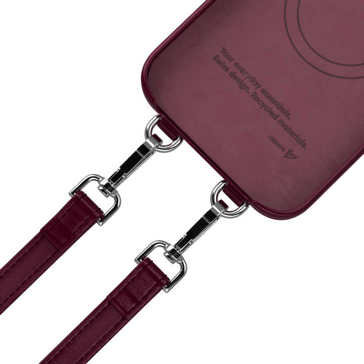 Phone Necklace+ «Red Wine» (bordeaux red)