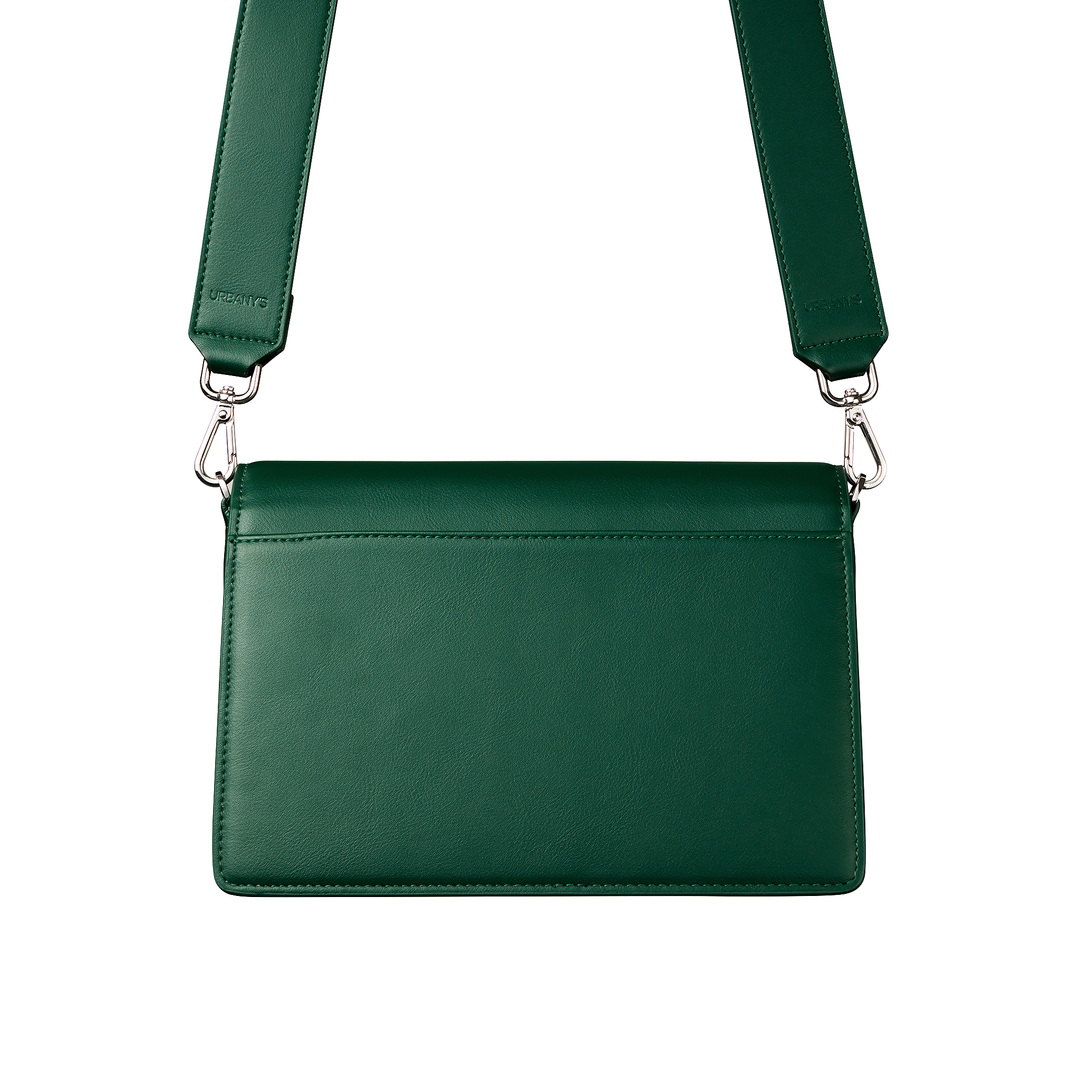 Green leather bag deals